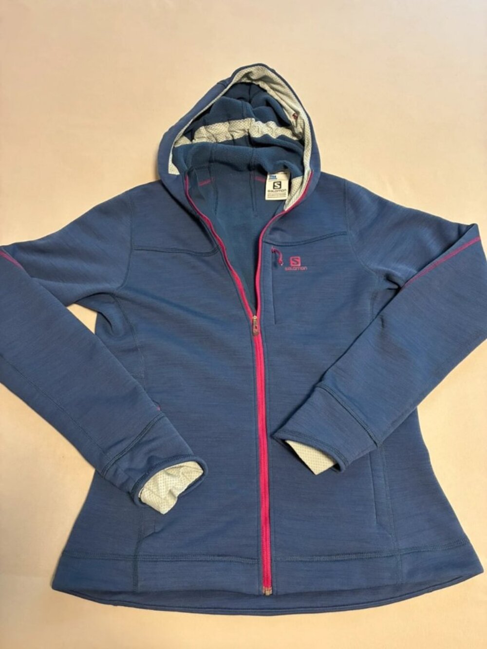 Women's Blue Purple Hooded Softshell Jacket Size L